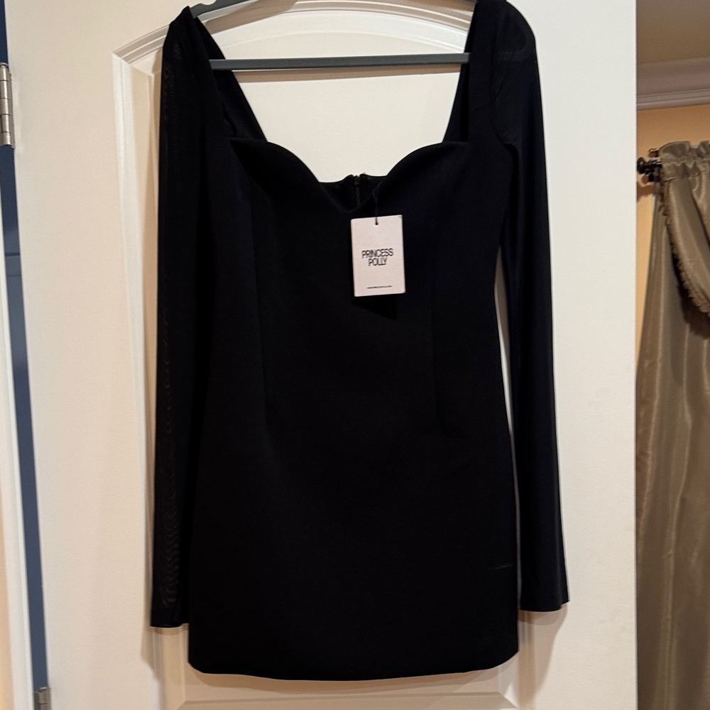 Princess Polly Elegant Black Long Sleeve Dress